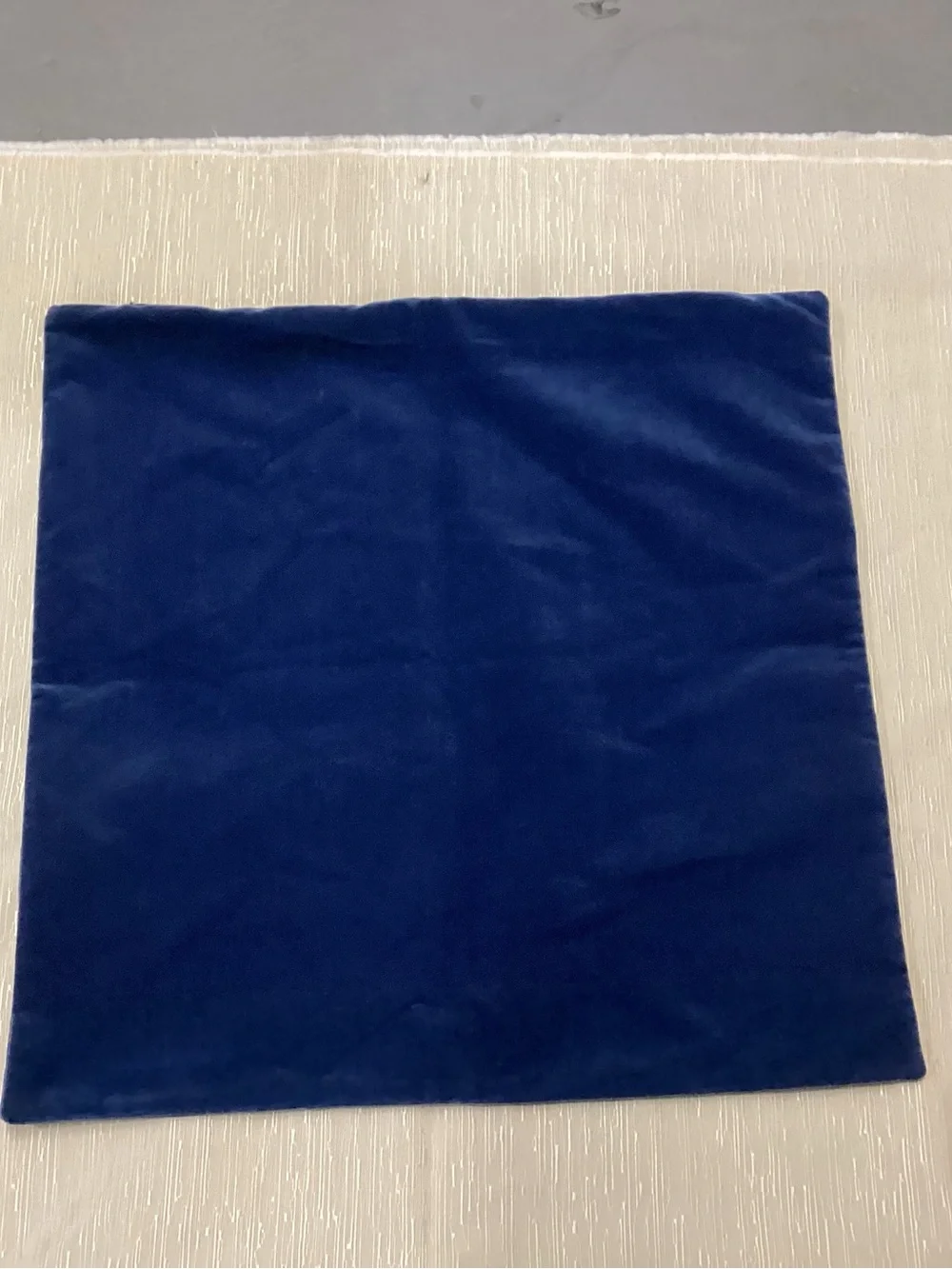BNWOT Pottery Barn Deep Blue Velvet Pillow Cover with Zipper